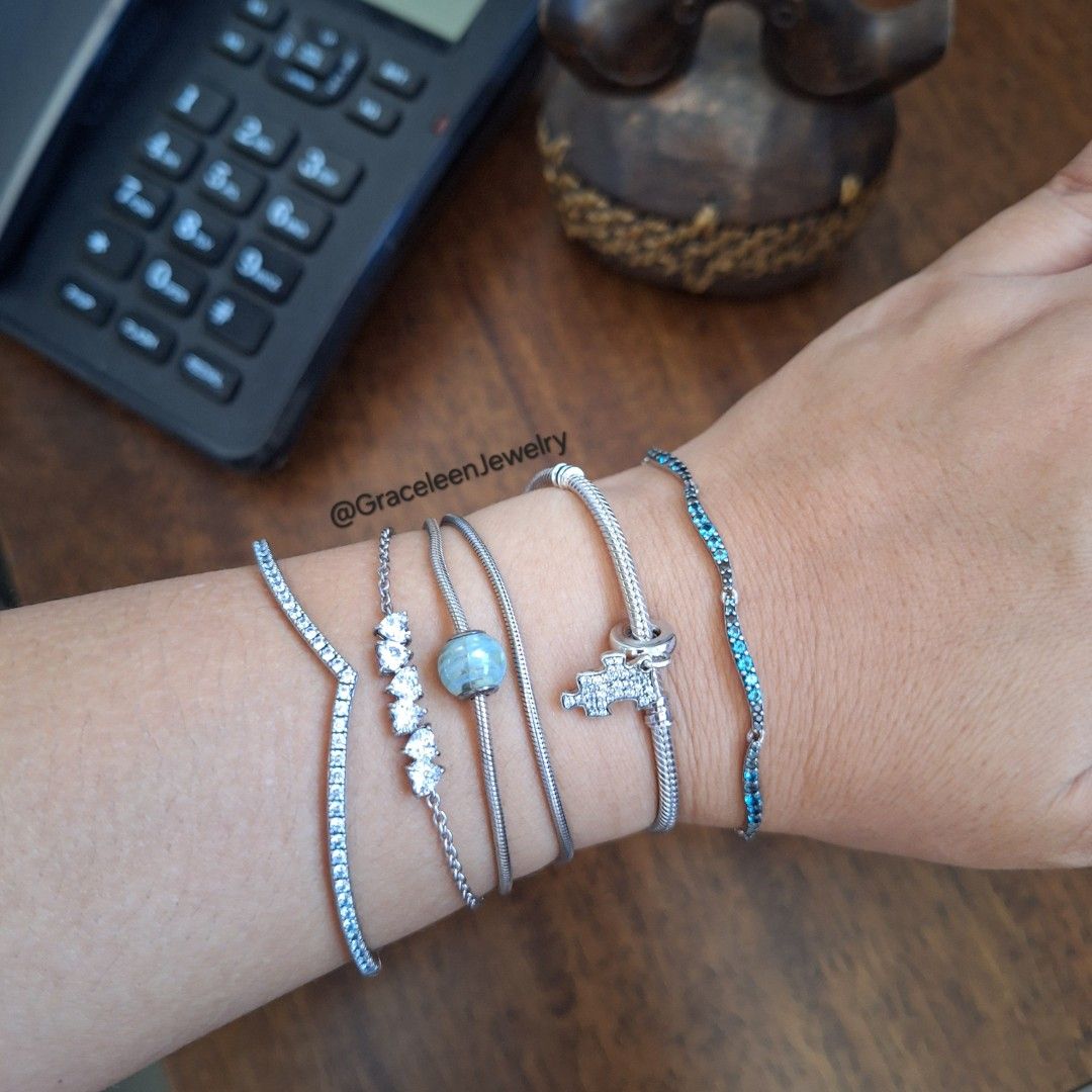 Preloved Authentic Pandora Bracelets (Category: Bracelets) located in San Pedro. Submitted by graceleen00 (Listing ID 1447686776, Image 1). Description: all authentic starting price as posted. all in mint condition 🙌 #prelovedpandora.