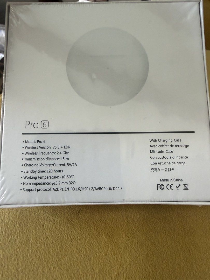 Pro 6 Wireless Earbuds with Charging Case502009298347642881