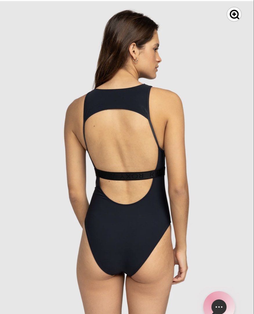 Roxy Black One-Piece Onesie Surf Swimsuit (Category: Bikinis & Swimsuits) located in Manila. Submitted by dmmai (Listing ID 1447818325, Image 2). Description: - Roxy black one-piece swimsuit - High neckline - Stylish back cutout detail - Branded band around the waist - Comfortable and chic for beach or pool days - Brand new with tag - Best price posted, was Php5,990.