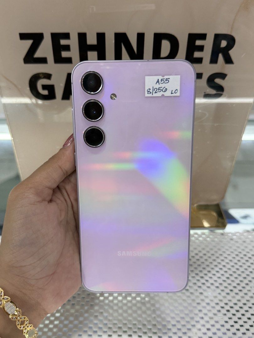 SAMSUNG A55 8/256GB OPENLINE (NTC APPROVED) (Category: Samsung) located in San Juan City. Submitted by desireebayal96 (Listing ID 1447742787, Image 1). Description: SAMSUNG GALAXY A55 5G * SLIGHTLY USED * NTC APPROVED * 8|256GB * DUAL SIM (OPENLINE BOTH SIM) * 50MP * 5000mAh * 97% SMOOTH * NO ISSUE * NO HISTORY OF REPAIR OPEN FOR COD SAME DAY DELIVERY PLUS SHIPPING FEE MESSAGE ME DIRECTLY FOR MORE INFO Store located📍2nd floor Vmall Greenhills Sh