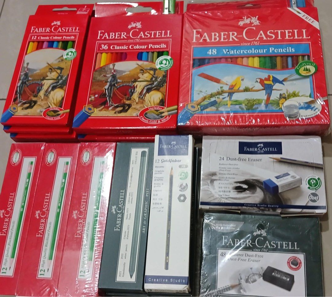 School Supplies Bundle (Category: Stationery & School Supplies) located in Manila. Submitted by xaintkea (Listing ID 1447840526, Image 2). Description: BRAND NEW & SEALED: for Only ₱1,000! Decluttering high-quality, branded art materials. Massive discount, perfect for students, hobbyists, or artists! Selling only as a bundle. What’s Included (All Sealed/Brand New): * Faber-Castell: 48-pc Watercolor Pencils + 36-pc Color Pencils + 12-pc Color Penc