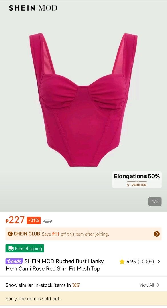 SHEIN Pink Corset Style Top (Category: Sleeveless) located in Makati City. Submitted by randomthingsiloved (Listing ID 1447877059, Image 1). Description: Used once! Rfs: Decluttering Orig price: ₱227 Selling it for ₱200 📍 Manila Details: - Hot pink cropped cami top from SHEIN MOD - Sweetheart neckline with ruched bust detail - Asymmetrical hanky hem - Made from knitted fabric with slight stretch - Perfect for a night out Please read before buyin