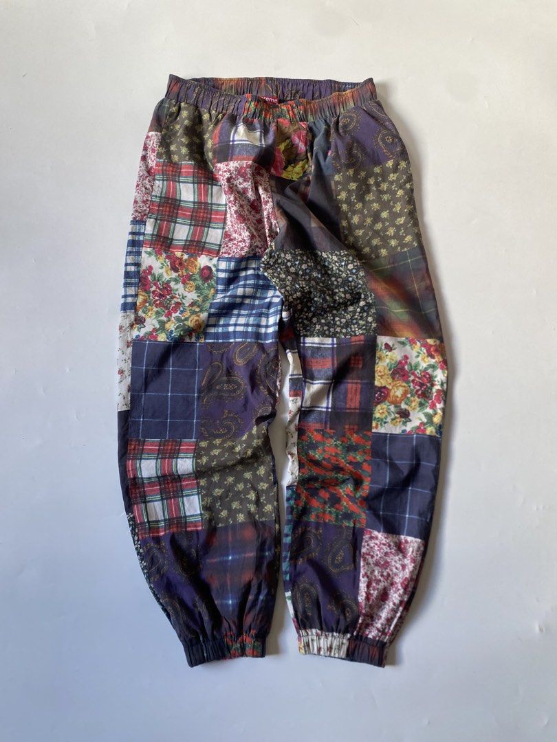 Supreme FW16 Patchwork Pants (Category: Joggers) located in Baguio. Submitted by archival.store (Listing ID 1447756324, Image 1). Description: Size tagged: Issue:none Waist:28.5 /42 Length:38 Thigh:13.5 Opening:5/8 Mine:1,500.