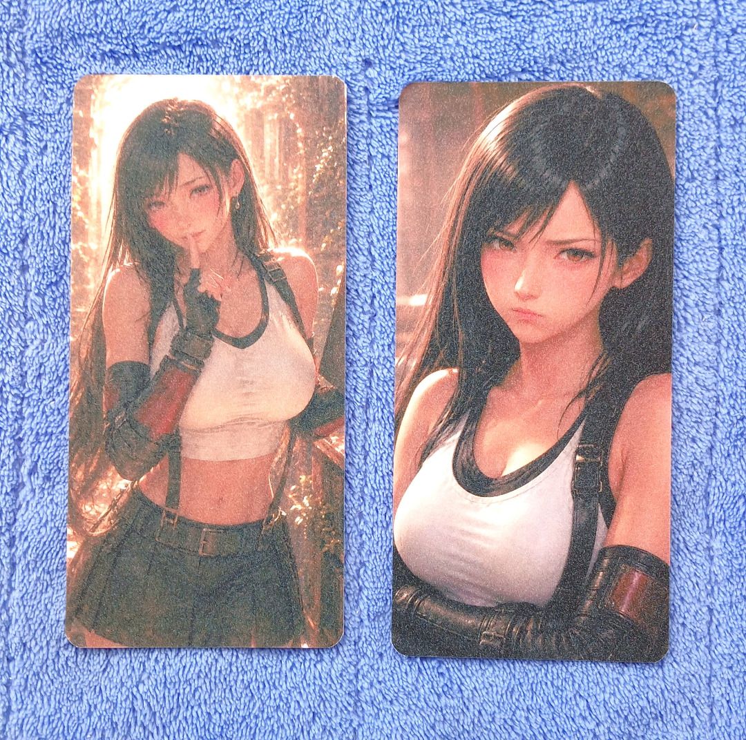 Tifa Lockhart Final Fantasy 7 Game Card Bookmark (Category: Character Goods) located in Iloilo. Submitted by jrmagallanes78 (Listing ID 1447741613, Image 1). Description: PhP 50 per anime card bookmark. PhP 300 minimum total for processing sale. Buyer can combine choices with other items in other listings to hit this threshold. Card bookmark featuring Tifa Lockhart from Final Fantasy 7 game. Printed on thick photo paper and laminated on the front