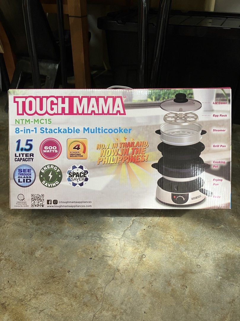Tough Mama NTM-MC15 8-in-1 Stackable Multicooker (Brand New) (Category: Cookware & Accessories) located in Cainta. Submitted by sofiacaina_items (Listing ID 1447793081, Image 1). Description: - Brand new. Never been used. - For inquiries, please do not hesitate to send a message..
