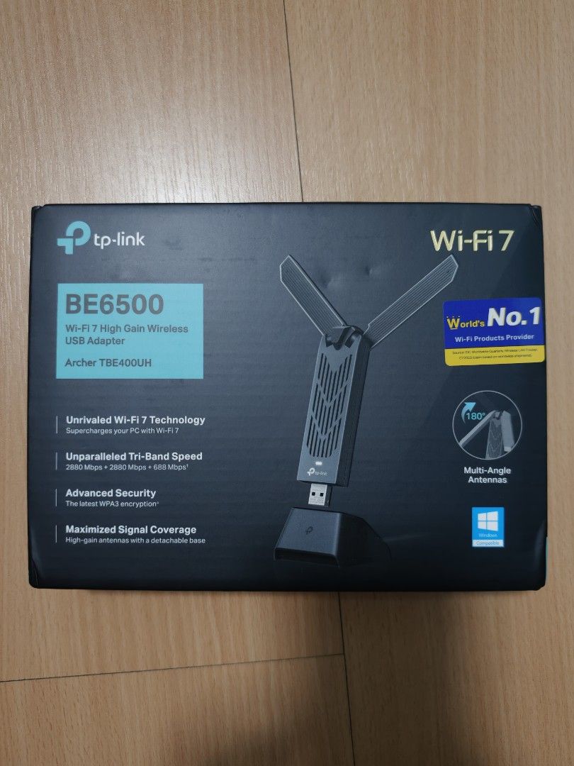 TP-Link BE6500 Wi-Fi 7 High Gain Wireless USB Adapter Archer TBE400UH