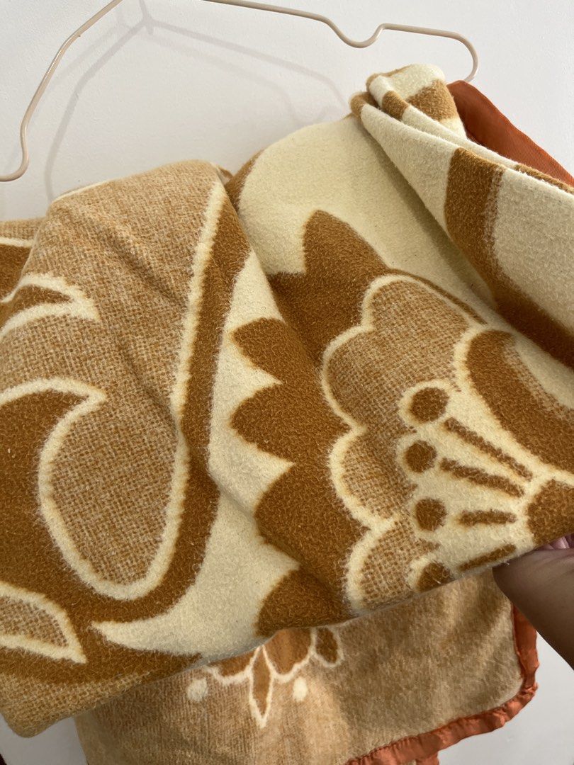 Vintage Floral Blanket (Category: Bedding & Towels) located in Angeles City. Submitted by mikathekoala09 (Listing ID 1447741775, Image 2). Description: - Cozy vintage blanket - Beautiful floral pattern - Cream and brown tones - Perfect for adding warmth to your home - Great for the couch or bed.