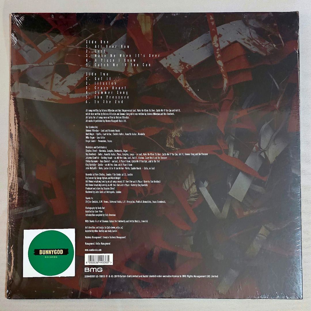[Vinyl LP] The Cranberries – In The End (Category: Vinyls) located in Cainta. Submitted by bunnygod (Listing ID 1447799764, Image 2). Description: UK pressed, 2019 BMG – 538449361 📀 📂 New/sealed 🎶 Alternative Rock A1 All Over Now A2 Lost A3 Wake Me When It's Over A4 A Place I Know A5 Catch Me If You Can B1 Got It B2 Illusion B3 Crazy Heart B4 Summer Song B5 The Pressure B6 In The End.