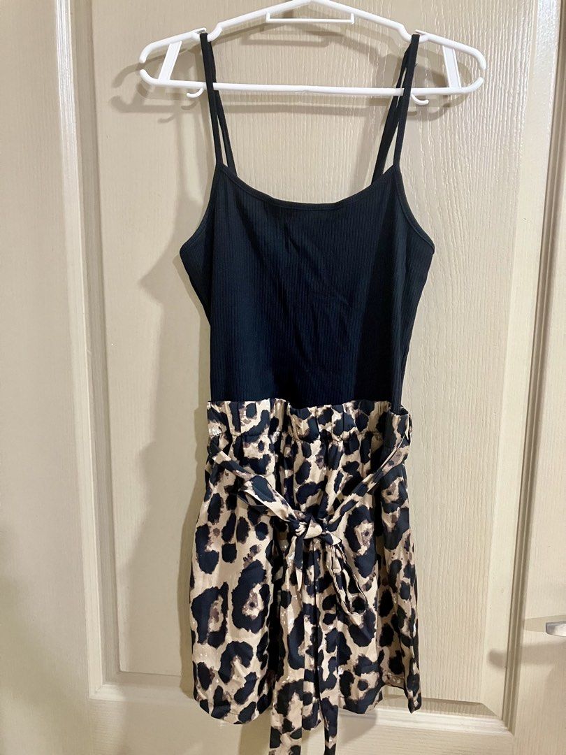 Women's Rompers - Take All (Category: Rompers) located in Pasig City. Submitted by greentee_ (Listing ID 1447751767, Image 2). Description: - Adorable rompers perfect for any occasion! - Available styles: - White ribbed top with beige shorts - Black ribbed top with leopard print shorts - White lace top with floral shorts - Solid maroon wrap romper - Features adjustable straps for a perfect fit - Comfortable elastic waistband - Great for casual ou