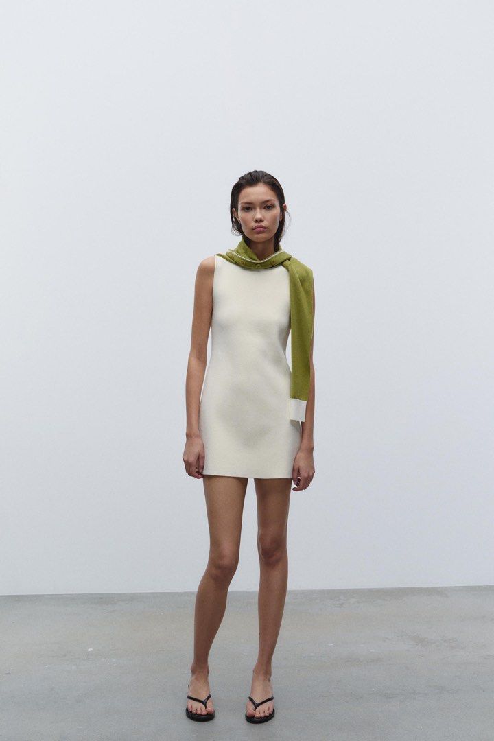 Zara Short Plain Knit Dress (Category: Dresses) located in Makati City. Submitted by cjcole (Listing ID 1447872233, Image 1). Description: Worn only once Material: Viscose, polyamide, polyester .