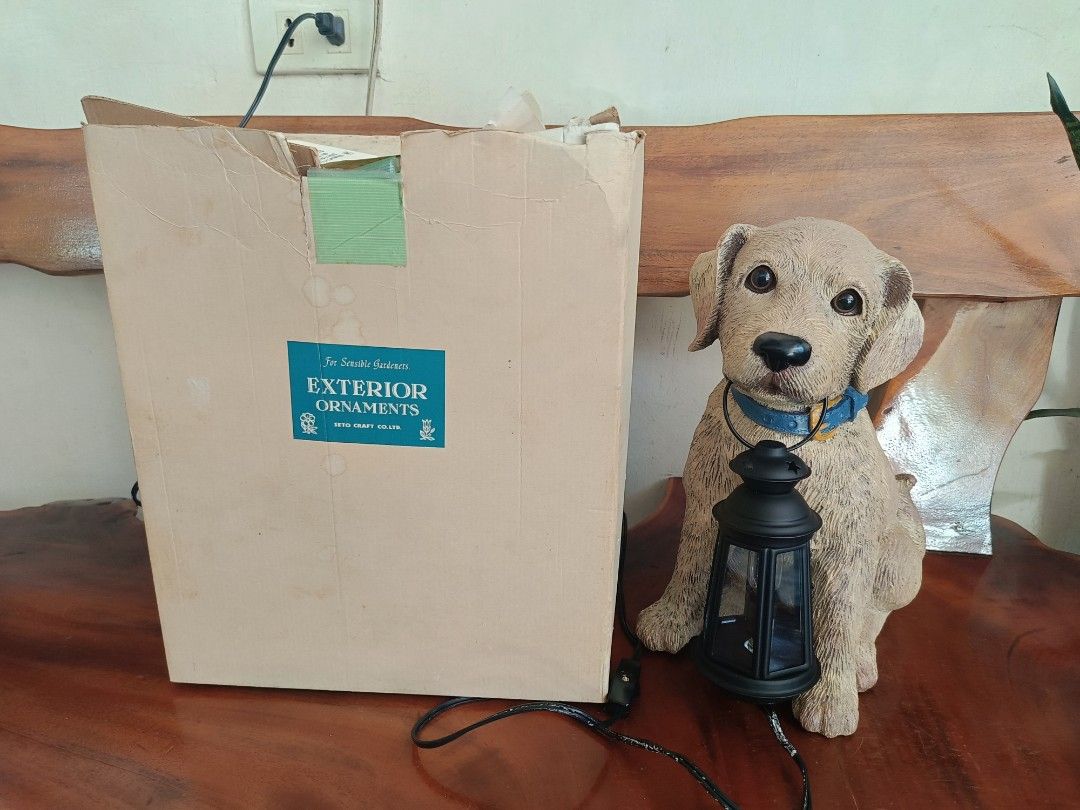 12.5" SETO Craft Dog Lamp, 220V- Working (Category: Lighting) located in Imus. Submitted by ABrielleC (Listing ID 1447950981, Image 3). Description: Video Link https://youtube.com/shorts/vB7xM9YlUWo?si=w9Tm-F2nJ3F0kCoz Resin Material With Box Input- 220Volts Height-12.5in Length-6.5in Width-9.25in Weight-2kg Japan Surplus Item First to pay Loc Imus Cavite.