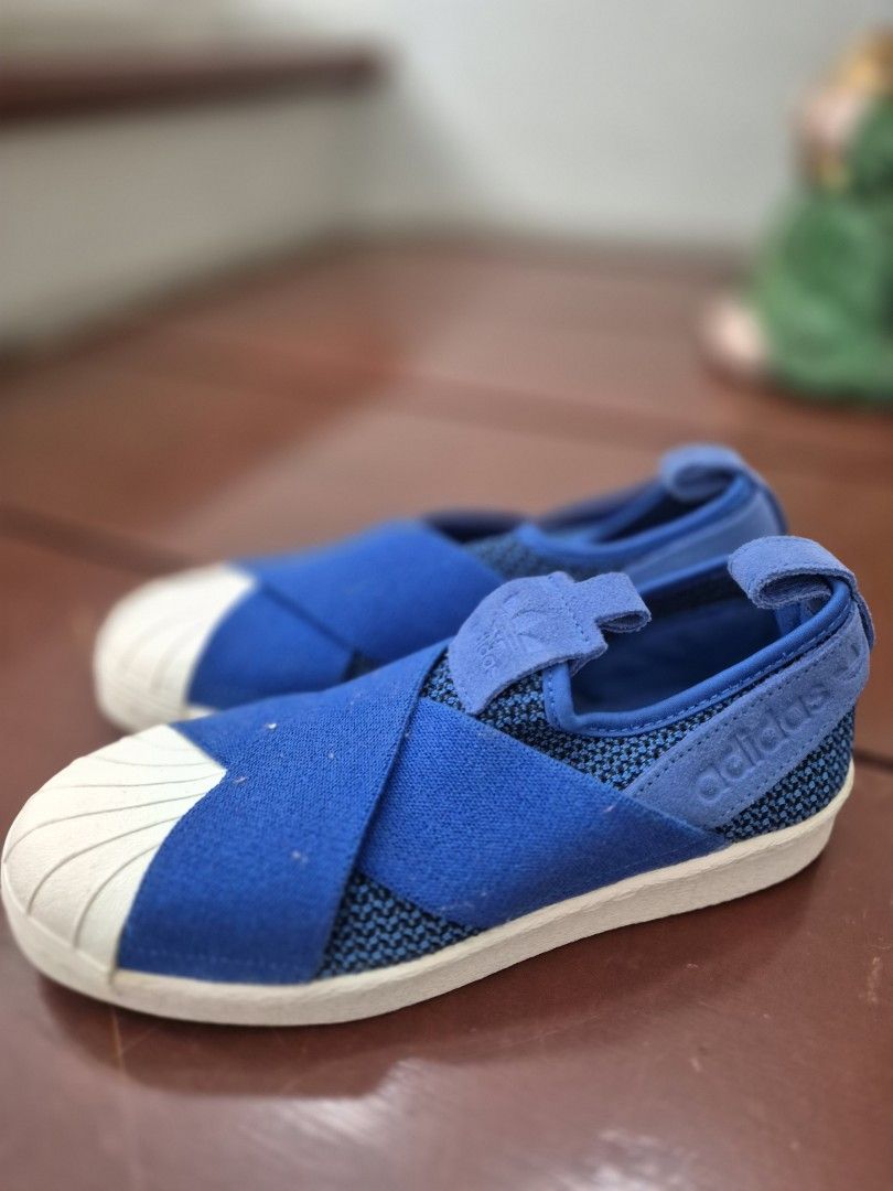 Adidas Slip On Shoes Blue (Category: Sneakers) located in San Jose. Submitted by nova2023 (Listing ID 1447892587, Image 3). Description: - Blue Adidas slip-on shoes - Breathable mesh material - Elastic straps for a secure fit - Classic white shell toe detail - Easy to slip on and off - Ideal for casual outings and everyday wear.