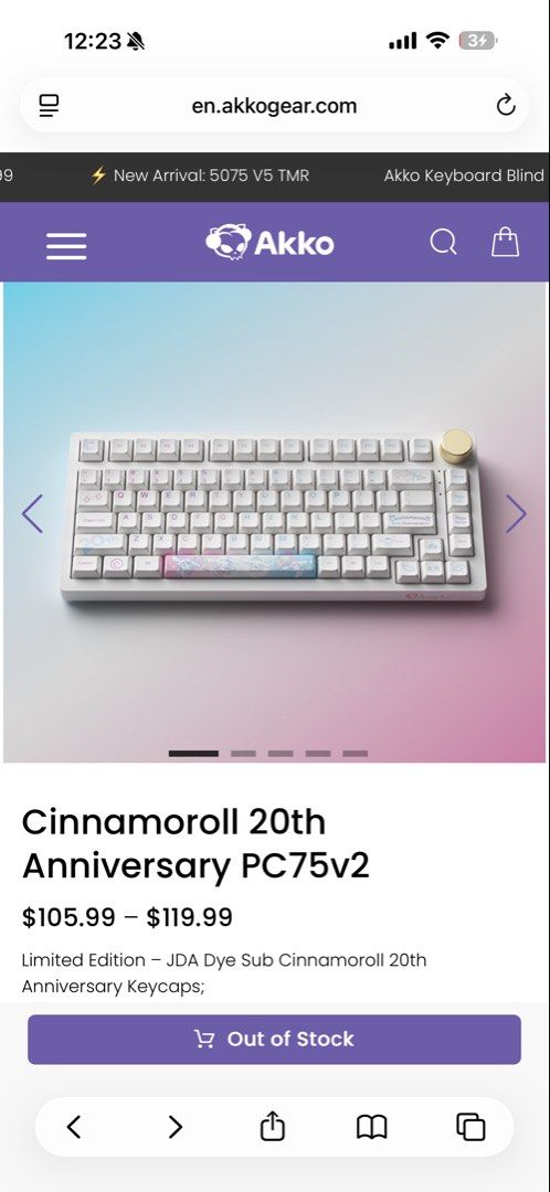 Akko Sanrio 20th edition keyboard502194470399528962
