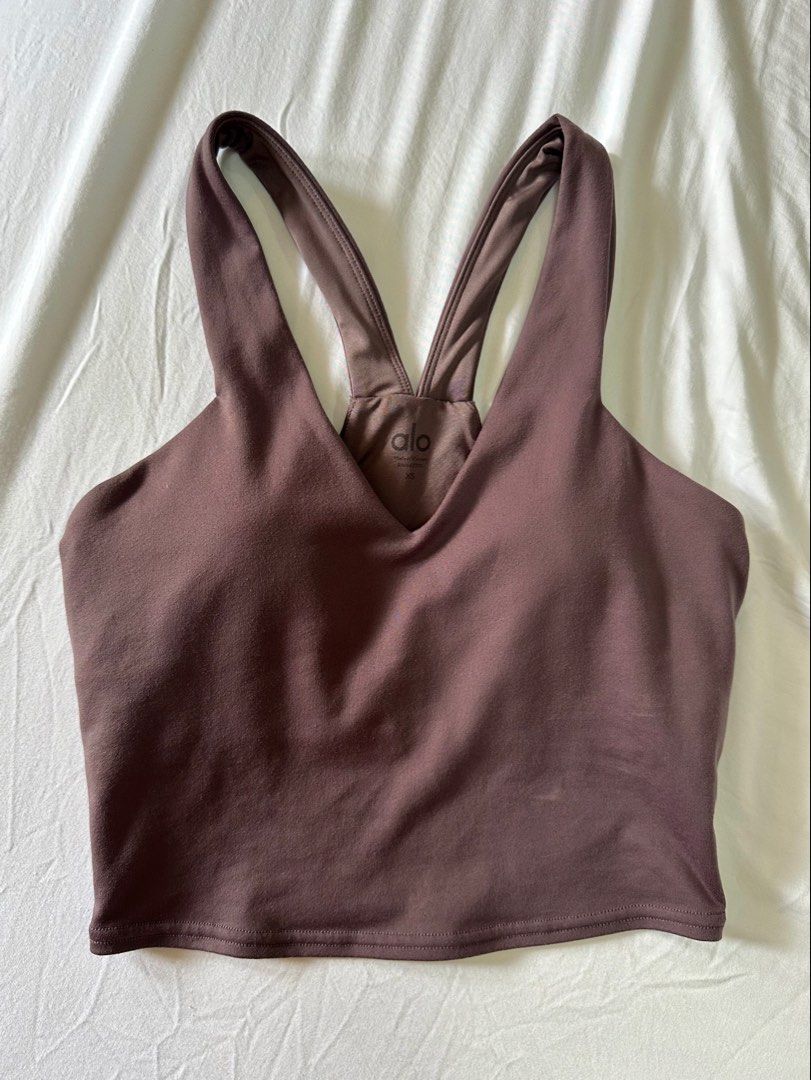 alo yoga Real Bra Tank (Category: Activewear) located in Quezon City. Submitted by tan__k (Listing ID 1447899031, Image 2). Description: authentic size XS color raisinette no when worn by me.