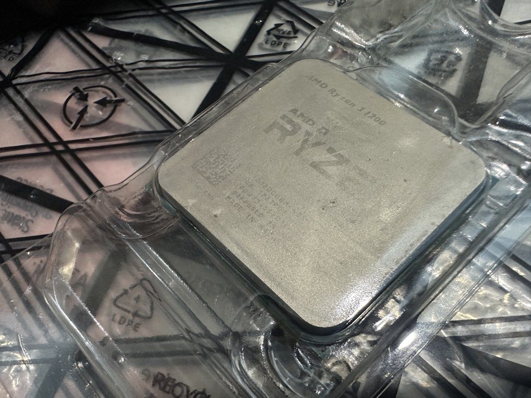 AMD Ryzen 3 1200 Processor (Category: Computer Parts) located in Manila. Submitted by joey114313 (Listing ID 1448066156, Image 1). Description: - AMD Ryzen 3 1200 Processor - 4 Cores / 4 Threads - Comes in original packaging Pins are unbent, CPU needs cleaning. Otherwise functioning. Can ship from Santa Rosa or Sampaloc, courtesy of buyer..