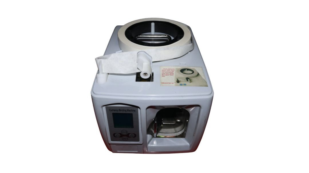 Bismac BMC BB-66 Automatic Banknote / Currency Binding Machine (Category: Office & Business Technology) located in Caloocan City. Submitted by mce_sales2026 (Listing ID 1447965538, Image 3). Description: Details: Bismac BMC BB-66 Automatic Banknote/Currency Binding Machine designed for securely binding stacks of cash with paper bands. Features automatic band feeding and cutting, adjustable binding tightness, and a simple digital control panel for