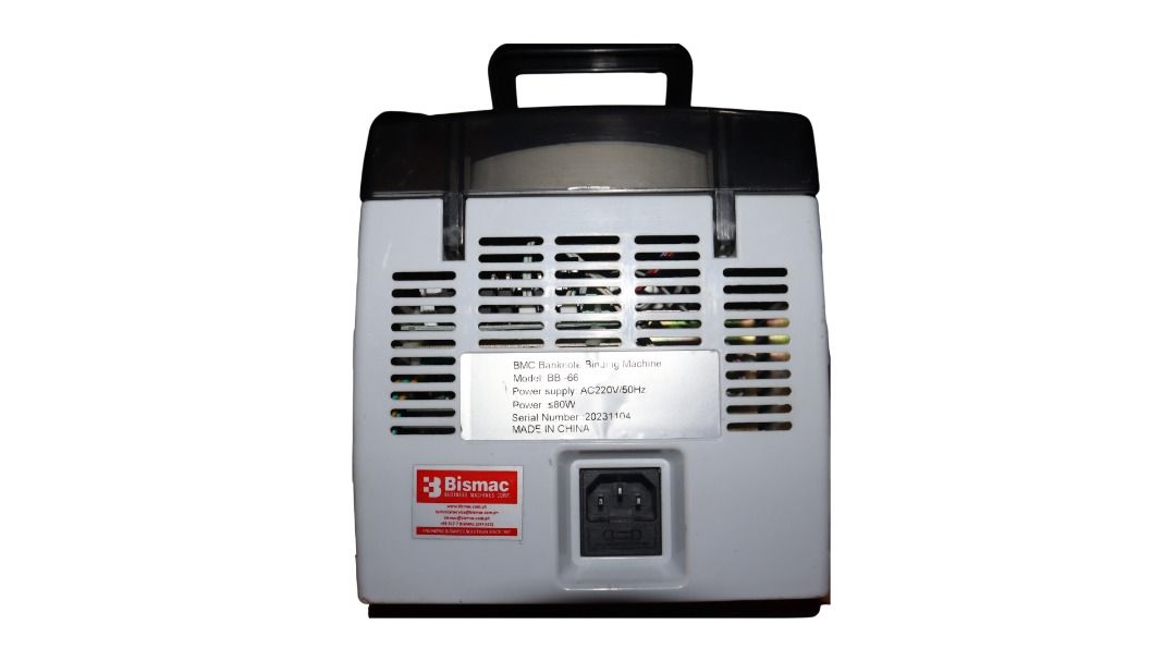 Bismac BMC BB-66 Automatic Banknote / Currency Binding Machine (Category: Office & Business Technology) located in Caloocan City. Submitted by mce_sales2026 (Listing ID 1447965538, Image 2). Description: Details: Bismac BMC BB-66 Automatic Banknote/Currency Binding Machine designed for securely binding stacks of cash with paper bands. Features automatic band feeding and cutting, adjustable binding tightness, and a simple digital control panel for