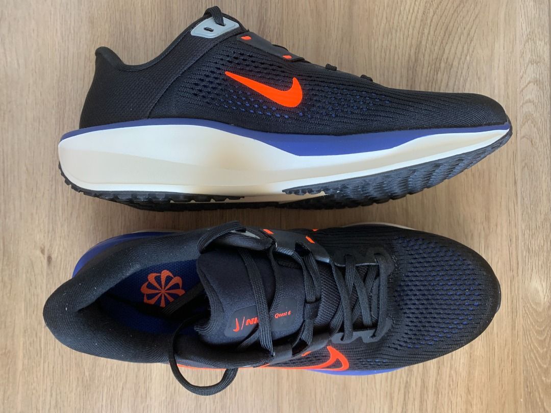 Brand New Nike Mens Quest 6 Black/Hyper Crimson Running Shoes (Category: Footwear) located in Vancouver. Submitted by eddymong2355175 (Listing ID 1448077438, Image 3). Description: - Brand New, never worn - Colour: Black / Astronomy Blue / Pale Ivory / Hyper Crimson - Style: FD6033-008 - Size: US 9.5 / UK 8.5 / EUR 43 - A super comfortable and supportive midfoot fit band helps keep you stable for your miles - Plus, a super-soft midsole foam help 