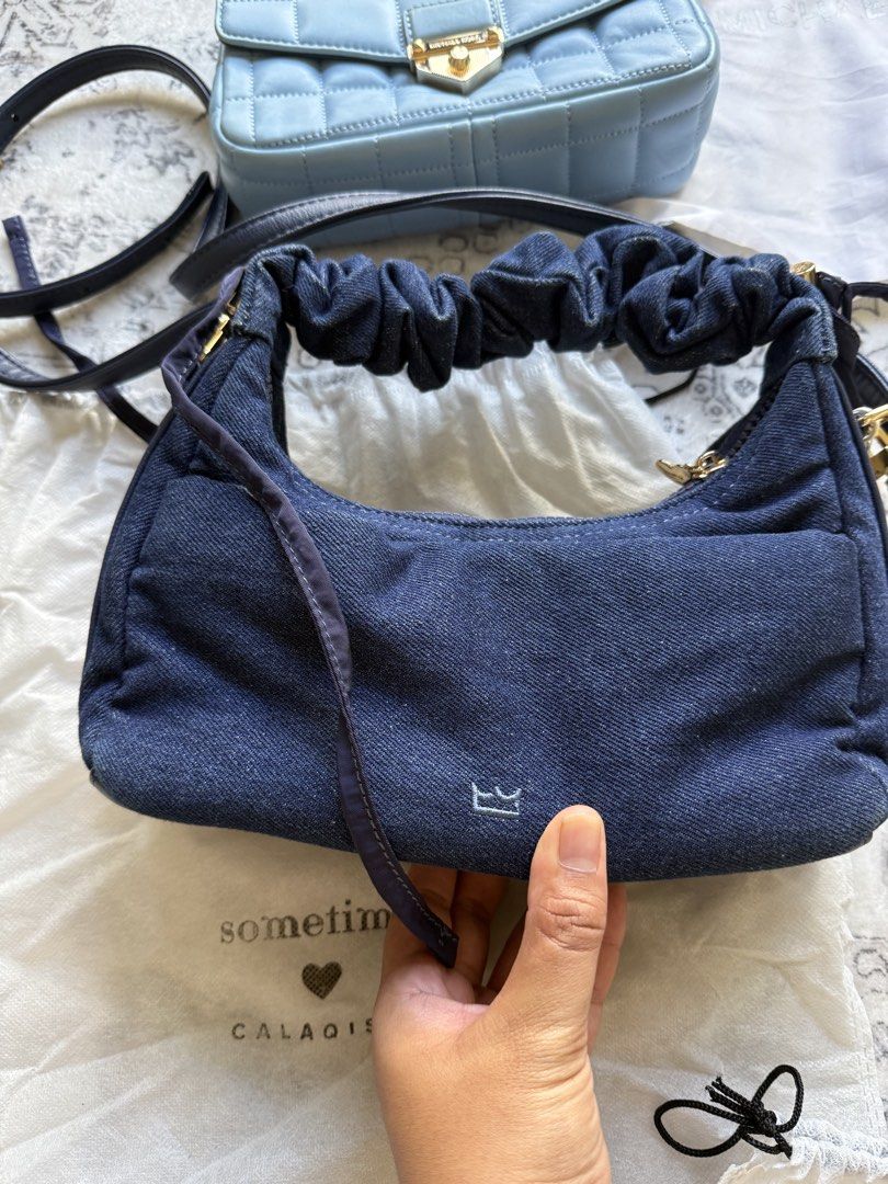 Calaqisya X Sometimes Rm150 (Category: Cross-body Bags) located in Johor Bahru. Submitted by hannfazli (Listing ID 1447972669, Image 1). Description: Calaqisya x Sometimes Denim Condition 9/10 With box & dustbag Rm150 .