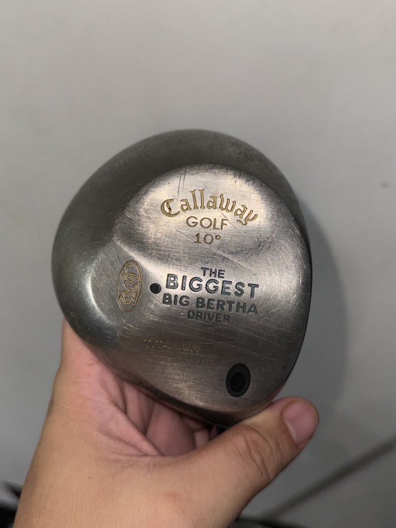 Callaway Golf The Biggest Big Bertha Driver 10° (Category: Golf) located in Makati City. Submitted by newdolphin.ef022f (Listing ID 1447996874, Image 2). Description: Callaway Golf driver. The Biggest Big Bertha model. 10 degree loft. Super BBB Ultra Light shaft. S flex. Designed by Graphite Designs and Callaway for Japan. Some signs of wear on the club head. Please check photos for condition..
