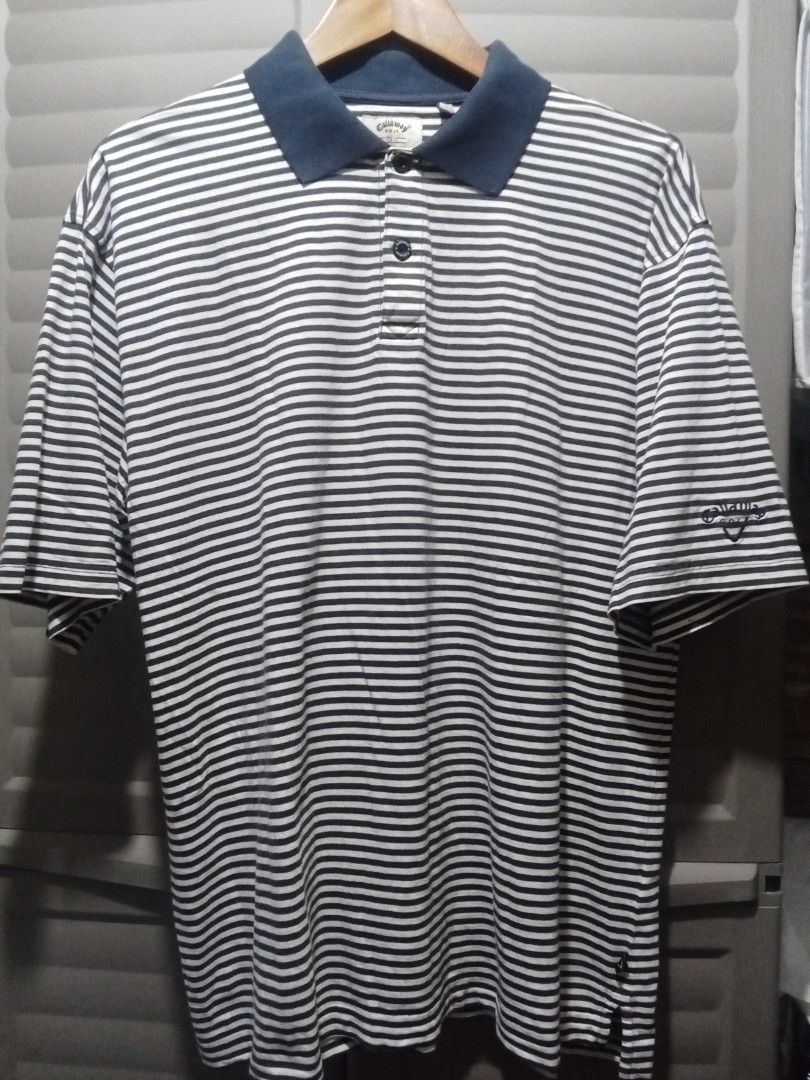 Callaway Striped Polo Shirt (Category: Tshirts & Polo Shirts ) located in Makati City. Submitted by kuysman (Listing ID 1447927774, Image 1). Description: actual measurement 24 x 28" only sensible questions are entertained 1 left.