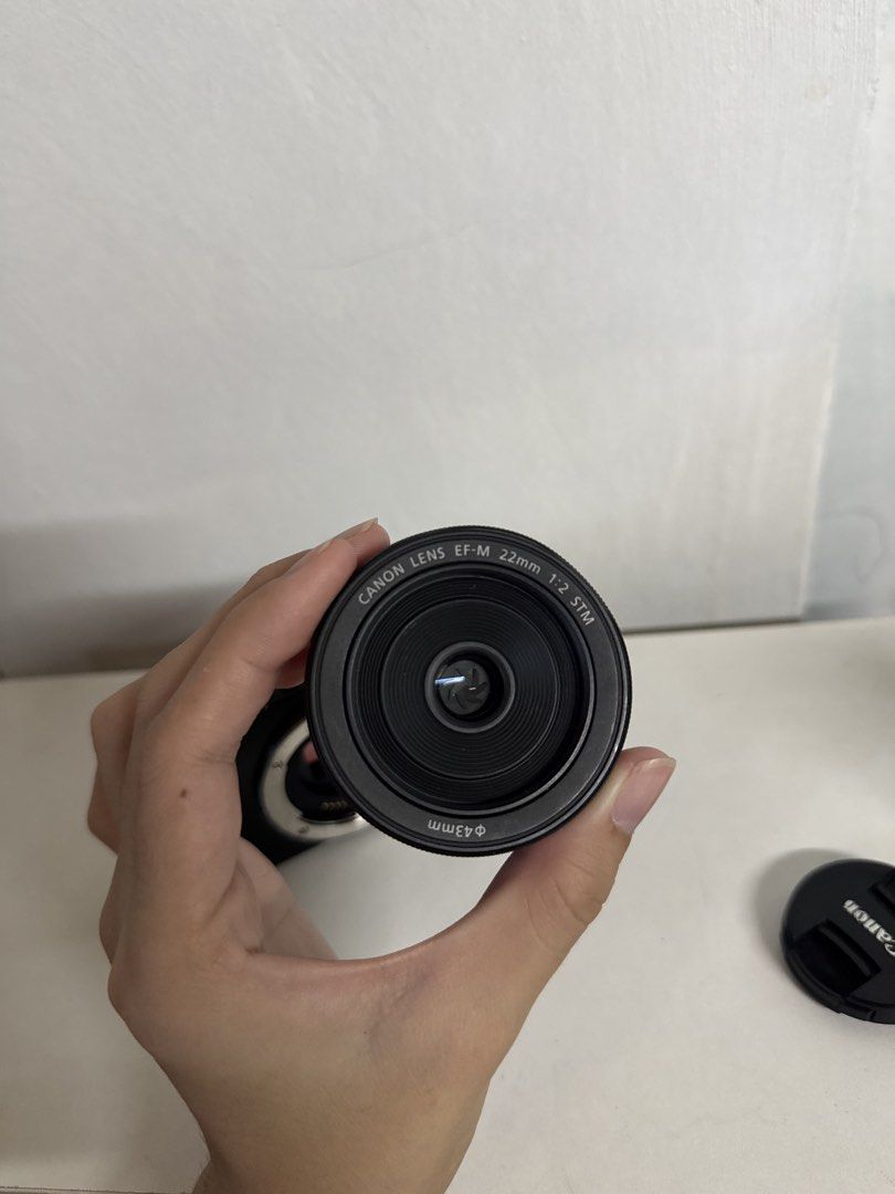 Canon EOS M Mirrorless Camera (Category: Cameras) located in Taguig. Submitted by kgilliann (Listing ID 1447891705, Image 3). Description: Canon EOS M Mirrorless Camera - 18 MP APS-C sensor - Canon EF-M lens mount - 3.0-inch touchscreen LCD - 8/10 body cosmetics - Fully functional Inclusions: - 22 mm lens (kit lens) and 18-55 mm lens - 4 GB memory card - Screen protector (although may scratches na rin 'yung protector) - Original battery + extra b