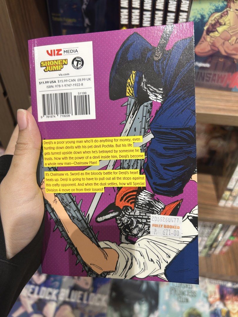 Chainsaw Man Manga set (Category: Comics & Manga) located in Quezon City. Submitted by juliandominic (Listing ID 1447815516, Image 3). Description: - Chainsaw Man Manga Volumes 2-11 - Missing v1 - Set only - originally bought for ₱6710 in fully booked .