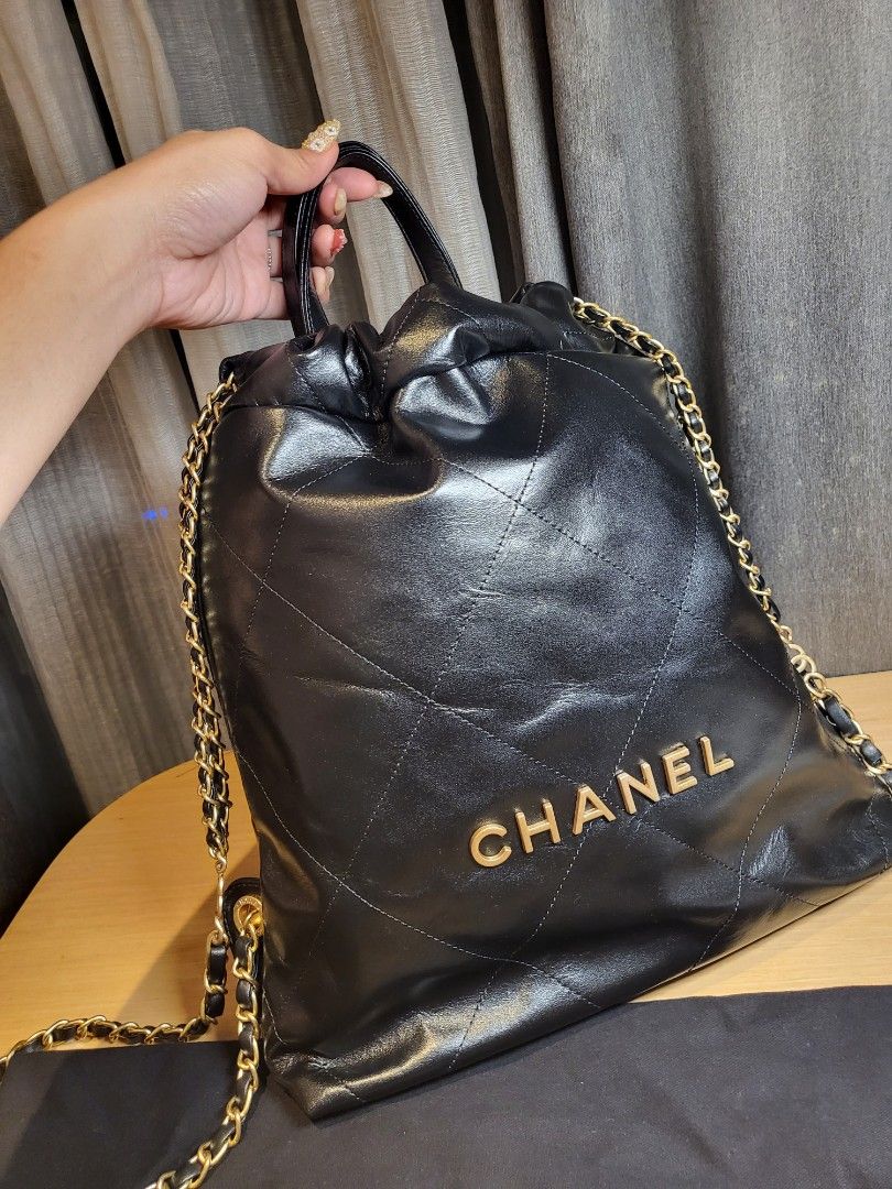 CHANEL 22 BP FROM JAPAN (Category: Luxury Bags & Wallets) located in Manila. Submitted by mrszregeng (Listing ID 1447978235, Image 2). Description: 🇯🇵 JAPAN PRELOVED SOURCE 💯 NOT GUARANTEED MICROCHIPPED CC UNDERZIP WITH DUSTBAG.