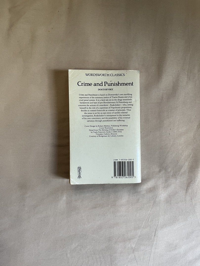 Crime and Punishment - Fyodor Dostoevsky (Category: Storybooks) located in Santa Rosa. Submitted by annesclosetgw (Listing ID 1447921755, Image 2). Description: .