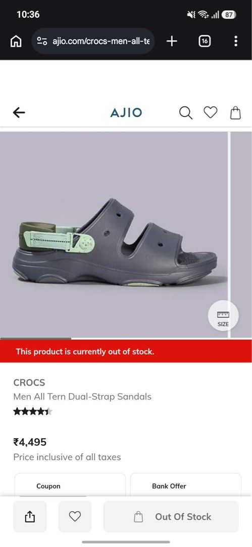 Crocs Classic All Terrain Sandal in Black (Category: Slippers & Slides) located in Manila. Submitted by lrsaints (Listing ID 1447900239, Image 1). Description: -Original bought in Canada - Dark Blue Crocs sandals with light green accents - Dual strap design - Iconic Crocs comfort footbed - Perfect for casual wear - Please check photos for detailed condition -lightly used -payment first Mod: lalamove, J&T, LBC Mop: Gcash, Maya, Bank Transfer.
