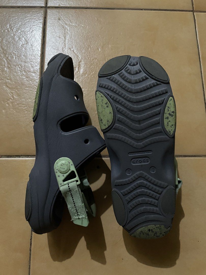 Crocs Classic All Terrain Sandal in Black (Category: Slippers & Slides) located in Manila. Submitted by lrsaints (Listing ID 1447900239, Image 3). Description: -Original bought in Canada - Dark Blue Crocs sandals with light green accents - Dual strap design - Iconic Crocs comfort footbed - Perfect for casual wear - Please check photos for detailed condition -lightly used -payment first Mod: lalamove, J&T, LBC Mop: Gcash, Maya, Bank Transfer.
