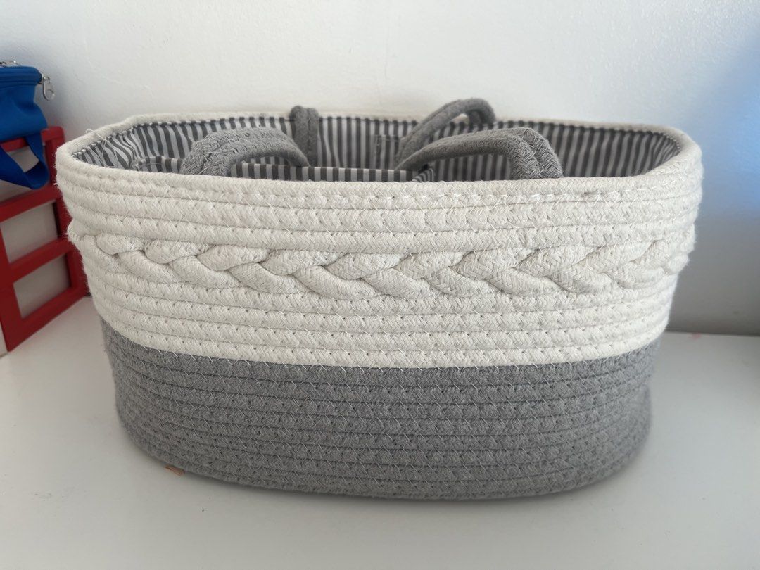 Diaper caddy basket (Category: Changing Tables & Stations) located in Las Pinas. Submitted by preloved_mum (Listing ID 1447884271, Image 1). Description: Needs a but of cleaning Rfs: decluterring.