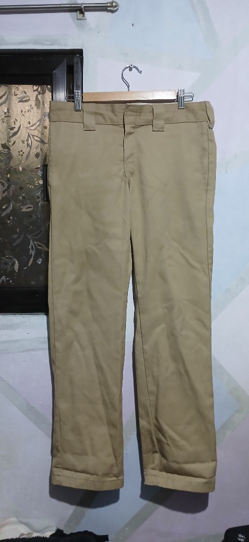 Dickies 873 Slim Straight Khaki Work Pants (Category: Jeans) located in Quezon City. Submitted by norea (Listing ID 1447895444, Image 2). Description: - Dickies Work Pants - Size 30x32 on tag - Slim Straight Fit - Slightly low-rise - Classic Khaki Color - Durable Material - Button and Zip Closure - Belt Loops - Ideal for Everyday Wear.
