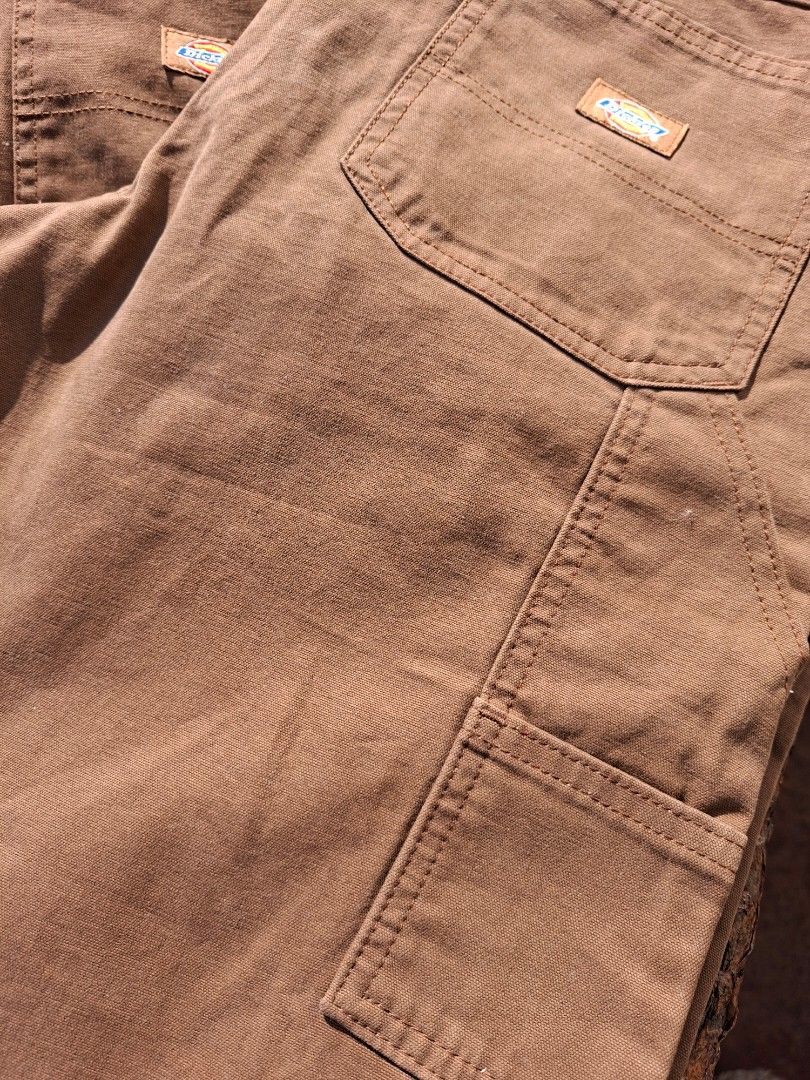 Dickies Brown Carpenter Pants Casual Fit (Category: Jeans) located in Malabon City. Submitted by thriftlang.01 (Listing ID 1447891478, Image 3). Description: 1.5k Each - Brand: Dickies - Color: Brown - Style: Carpenter Pants - Fit: Casual, Regular Size - Features: Classic Dickies look, multiple pockets, hammer loop - Material: Durable fabric - Condition: Brand new with original tags attached - Ideal for: Workwear or everyday wear.
