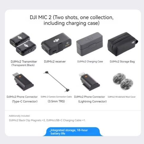 Full Kit DJI Mic 2 Wireless Microphone System502016954692413443