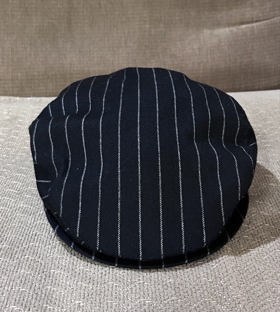 Dolce & Gabbana Pinstripe Wool Flat Cap (Category: Luxury Accessories) located in Subic. Submitted by trashdimes2022 (Listing ID 1447941287, Image 2). Description: Off imo Size: Large Adult (59 or 7 3/8) In Excellent Condition *restitched - See last pic *cut wash tag.