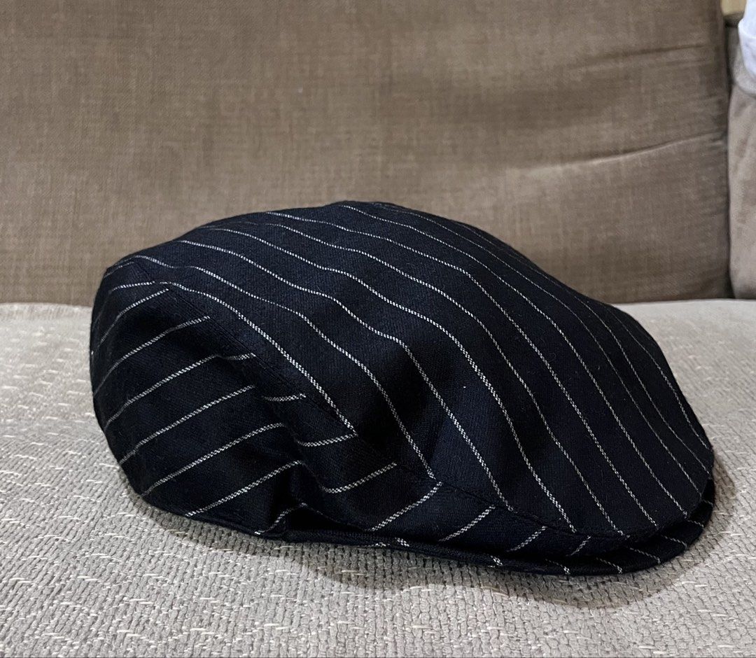 Dolce & Gabbana Pinstripe Wool Flat Cap (Category: Luxury Accessories) located in Subic. Submitted by trashdimes2022 (Listing ID 1447941287, Image 3). Description: Off imo Size: Large Adult (59 or 7 3/8) In Excellent Condition *restitched - See last pic *cut wash tag.