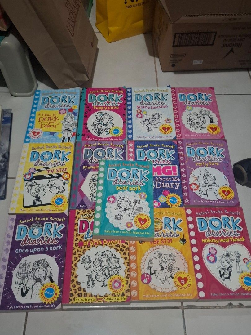 Dork Diaries Set (Category: Children's Books) located in Manila. Submitted by _cursed_love_ (Listing ID 1448020163, Image 1). Description: Some have minor dents. Can send condition vid..