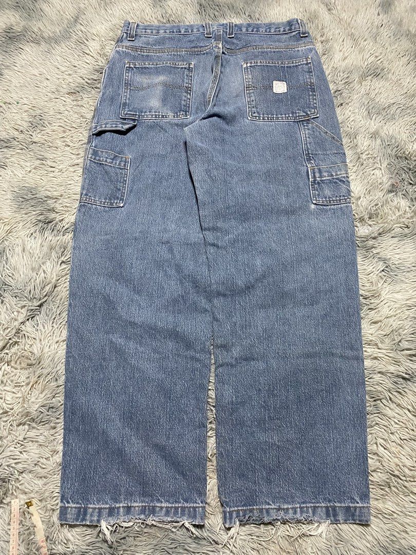 Faded Glory workwear baggy pants (Category: Jeans) located in Cabagan. Submitted by rangi0905 (Listing ID 1447941323, Image 2). Description: 36on tag 43length 10leg opening issue sign of usage and heeldrags.
