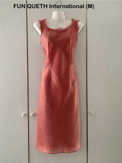 oysho red linen dress oysho Long strappy linen dress for Women
