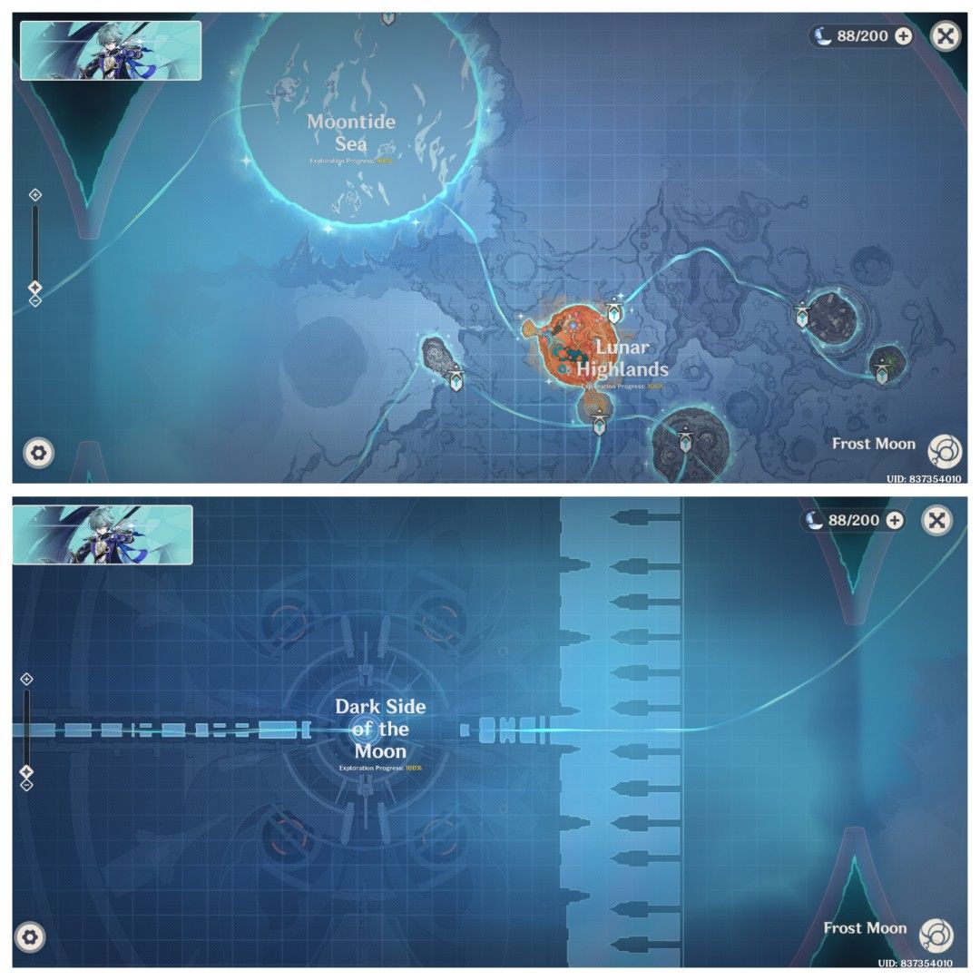 Genshin Pilot Services (Category: Storybooks) located in General Trias. Submitted by unluckyfortunecookie (Listing ID 1448014121, Image 1). Description: Map of Lunar Highlands, Moontide Sea, and Dark Side of the Moon. - Features the Frost Moon. 750 Php 100% all included quest chest hunt MOP: GCASH.