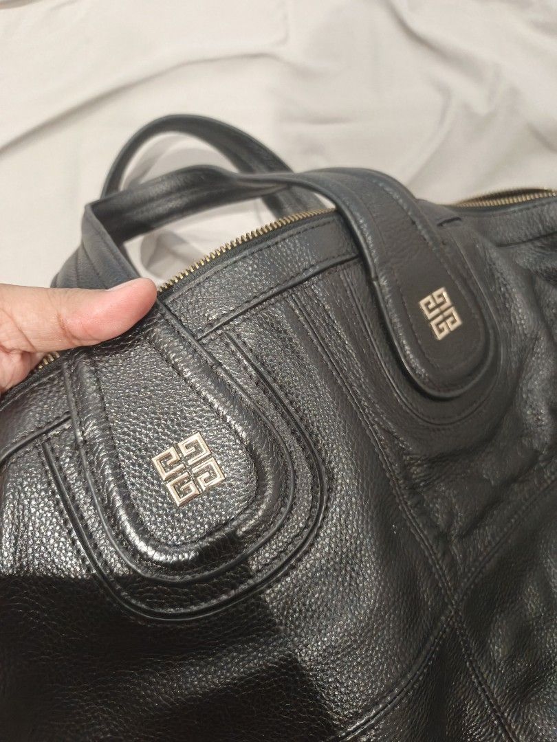 Givenchy (Category: Luxury Bags & Wallets) located in Manila. Submitted by karzmolina24 (Listing ID 1447962612, Image 3). Description: Selling My: Vinntage Givenchy 4G Logo Pebbled Leather Top Handle Satchel Black Sugar Goatskin Leather Medium Nightingale Bag ( no strap bag/na misplaced ko na) Preloved Price: 20k Cash 15k Retail Price: $2,280.