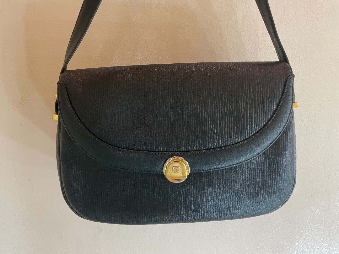 Givenchy Vintage Textured Leather Shoulder Bag (Category: Luxury Bags & Wallets) located in Plaridel. Submitted by collectors_blocc (Listing ID 1447994439, Image 2). Description: Vintage Color Green.