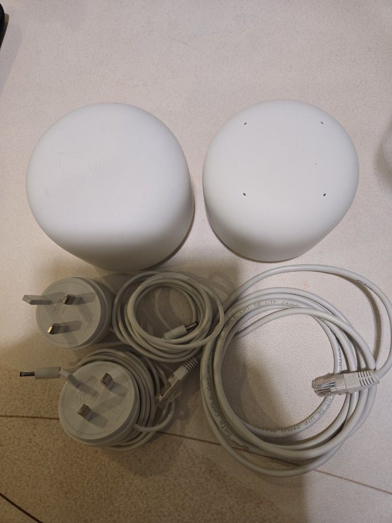 Google Wifi System 2-Pack with Cables and Power Adapters