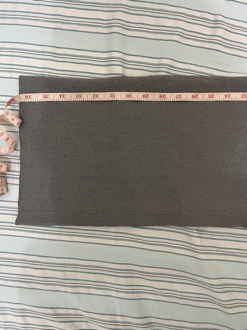 Gray straight trousers (Category: Other Bottoms) located in Tuguegarao City. Submitted by declutterf (Listing ID 1447963181, Image 3). Description: Fits 24-25.