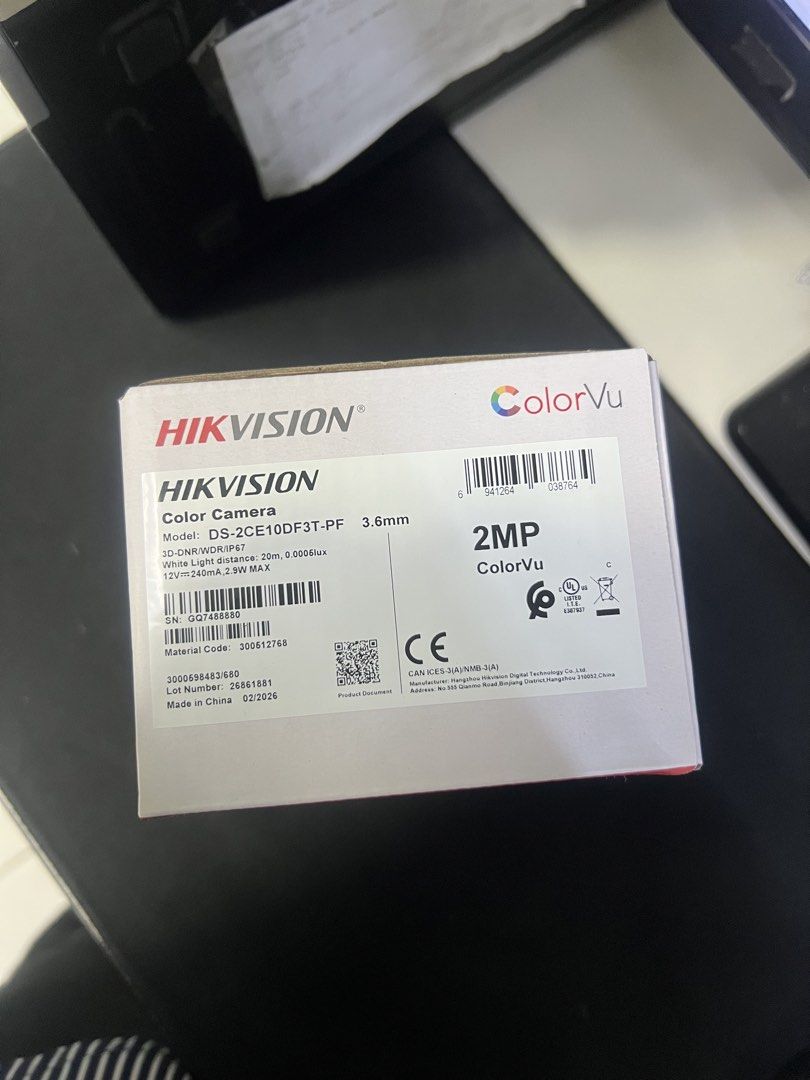 HIKVISION CCTV (Category: Security Systems & CCTV Cameras) located in Manila. Submitted by clengggg (Listing ID 1447979198, Image 2). Description: HIKVISION OUTDOOR CCTV COLORVU COMPLETE WITH RECEIPT RFS. PURCHASED WRONG MODEL.