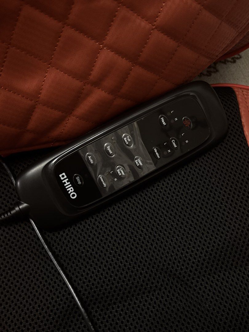 HIRO iBack Pro H-125 Massage Cushion with Remote (Category: Massage Devices) located in Las Pinas. Submitted by merakiiii (Listing ID 1448022408, Image 3). Description: HIRO iBack Pro H-125 Massage Cushion Never used! SRP P39,000 (see last pic) Selling for P25,000.