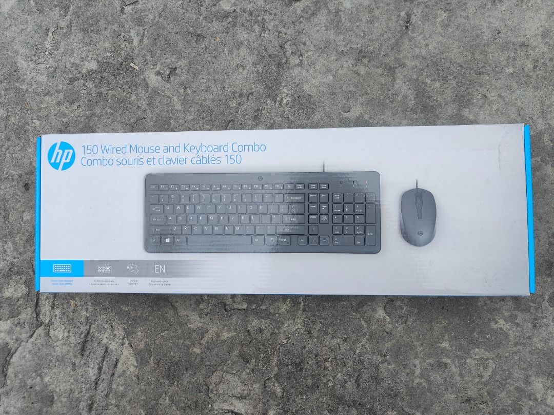 HP 150 Wired Mouse and Keyboard Combo - Brand New (Category: Computer Keyboard) located in Dasmarinas. Submitted by mezzeric (Listing ID 1447975256, Image 1). Description: Brand new. Just opened to test if everything works and put it back in it's box. Will remove ad once sold. Price is firm. Pickup only at Mabuhay City Paliparan 3 Dasmarinas Cavite. Thanks!.