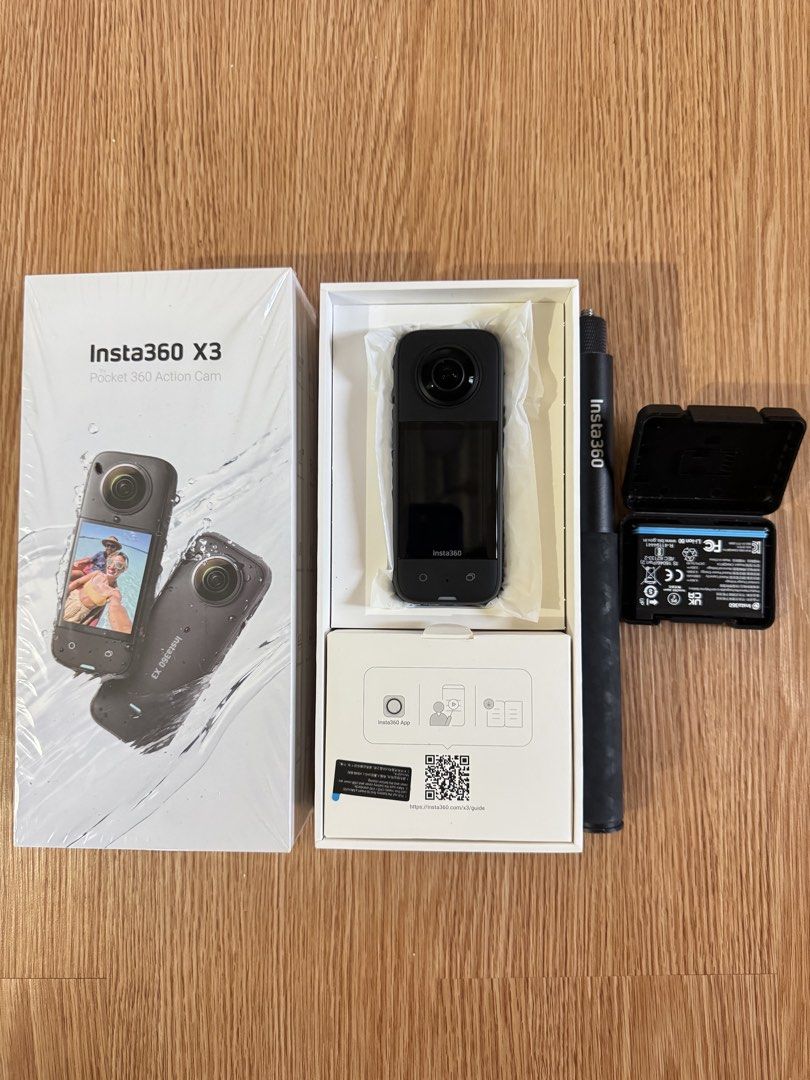 Insta 360 x3 (Category: Cameras) located in Manila. Submitted by jaaayyyt (Listing ID 1447904098, Image 1). Description: Insta 360 x3 comes with: 2 battery insta360cam invisible stick box 📍Cubao Qc.