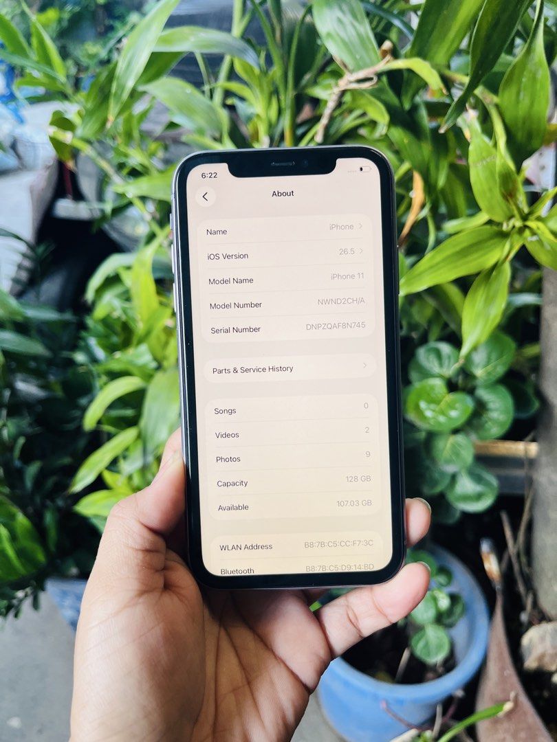 iPhone 11 (Category: iPhone 11 Series) located in Quezon City. Submitted by chel2704 (Listing ID 1447884623, Image 3). Description: iPhone 11 unit/case only Fix 🅿️8,500‼️ 128gb 100% Battery health No sim restriction 26.5 IOS ver. Unli reset No issue Never pa narepair Loc: Qc commonwealth.